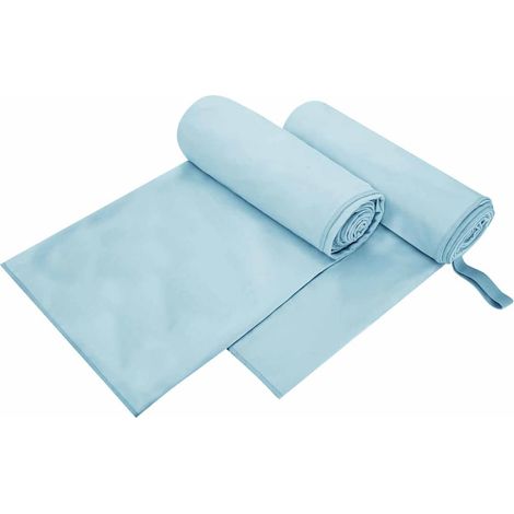 Sporthandtücher 2 pcs Blau 200 x 100 cm Polyester und Polyamid