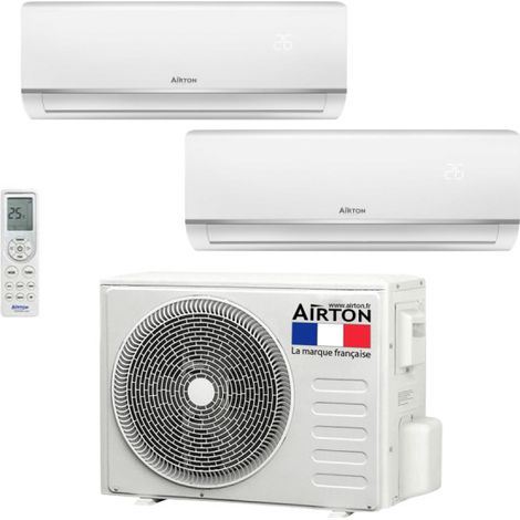 Climatiseur reversible bi-split AIRTON - Prêt à poser - 2500W - 2500W