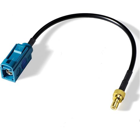 Antenne Fakra Z Câble Adaptateur pour Radio de Voiture par Satellite 15cm/6inch Fakra Z Femelle vers SMB Jack Coaxial Queue de Cochon Compatible avec Autoradio Récepteur Stéréo Radio Satellite (1/5)
