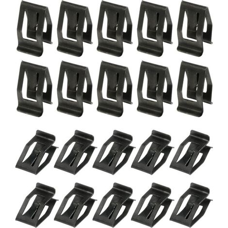 40 clips de fixation pour voiture, clips de retenue métalliques, adaptés aux consoles, tableaux de bord et garnitures de portes (1/5)