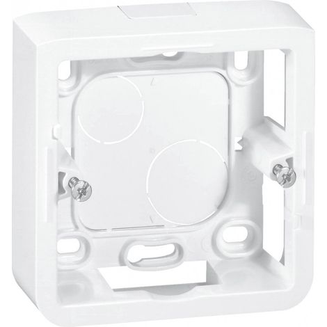 Quadratische Aufputzdose „Mosaic“ für zwei IP20/IK02-Module 83x83x40mm aus weißem Thermoplast LEGRAND 08028