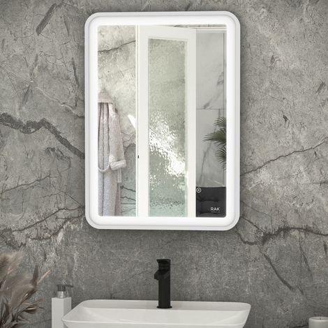 RAK Picture Chrome 600mm x 800mm Soft LED Mirror - RAKPICSFCP5002 (1/2)