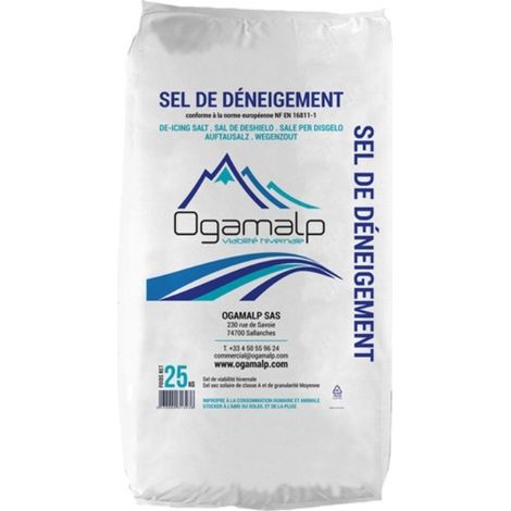 Sel de déneigement sac de 25kg Ogamalp