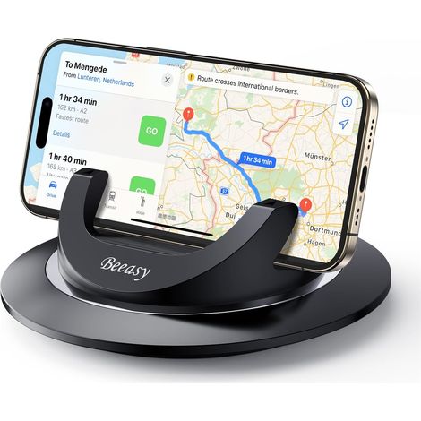 Support Téléphone Voiture Silicone Tableau de Bord – Porte Smartphone [Rotation à 360 °] [Opération à Une Main] – Compatible avec iPhone Samsung Xiaomi et Tous Smartphones, FC01 (1/5)