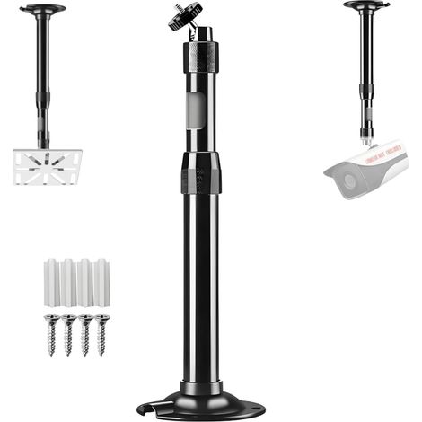 Telescopic bracket for surveillance cameras, 20 to 40 centimeters, black.,It is your ideal choice (1/4)