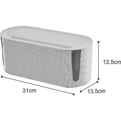 Boîte de rangement de câbles avec couvercle, idéale pour dissimuler les multiprises et les câbles d'alimentation. Haute qualité. (1/2)