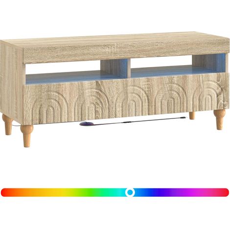 Maison Exclusive - LED-TV-Schrank Sonoma-Eiche Holzwerkstoff (1/5)