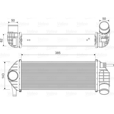 Intercooler, échangeur Valeo 818584 RENAULT 8200382109 8200427469