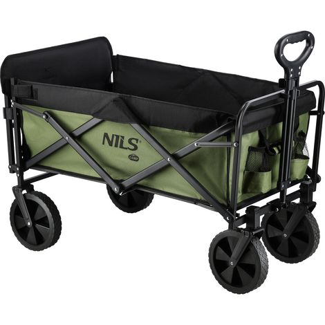 Carro plegable, verde, capacidad de 150 litros