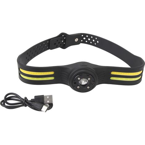 Lampada Frontale LED COB Ricaricabile USB-C – Luce Potente Uniforme, Angolo Regolabile, Design Ergonomico in ABS Leggero 138g – Ideale per Campeggio e Fai da Te (1/5)
