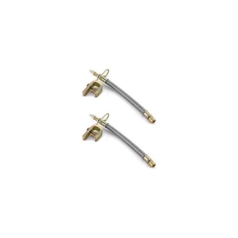 Juego de 2 extensiones de válvula para neumáticos ZVD, extensiones de válvula para neumáticos de camión, autobús y remolque, 18 cm - Crezuo (1/4)