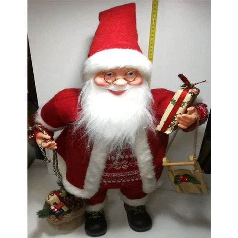 Babbo Natale Regali di natale addobbi per casa natalizi da decorazioni  vetrine cm 70 (1/5)