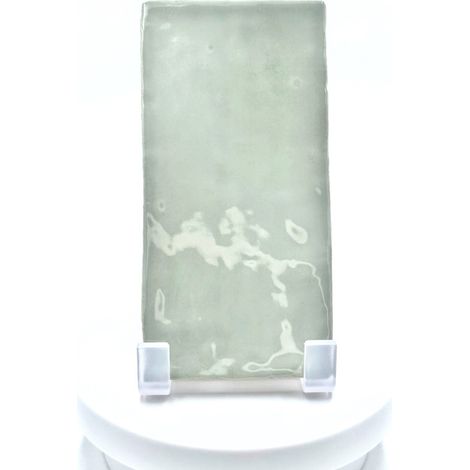 Aelle - Carrelage mur effet zellige vert sage 7,5x15 cm MANACOR MINT - Vendu par boîte de 0,50 m² (1/3)