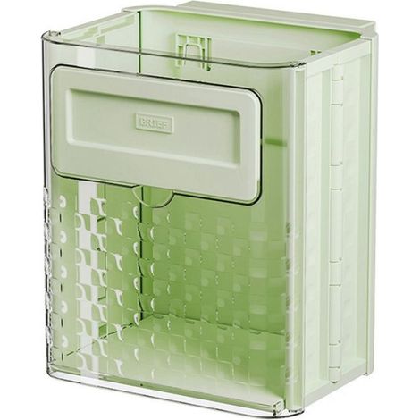 Poubelle Murale de Cuisine Pliable et Suspendue, Poubelle Domestique de Grande Valeur, Poubelle Suspendue D'Armoire, Vert Clair (1/4)