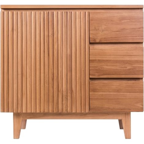 Meuble vasque salle de bain 80 cm en teck massif NINO - 80x50x75 cm - Kayu Meuble (1/5)