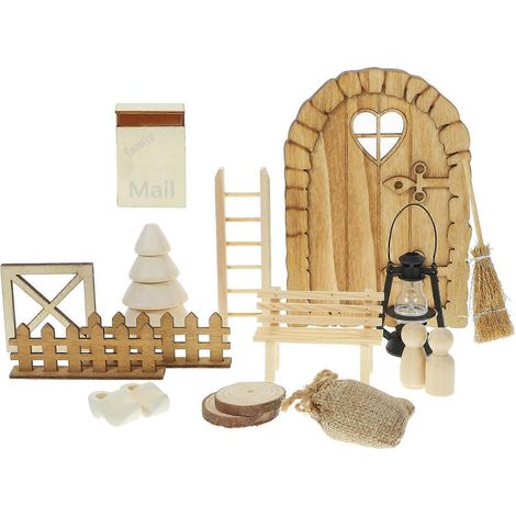 Accessoires pour meubles d'enfants, accessoires pour maison miniature, micro-paysage en bois à faire soi-même, 1 ensemble (1/5)