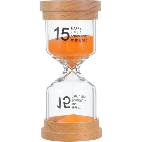 ifundom Sablier Décoratif en Bois 15 Verre Résistant, Minuteur Multi (1/5)