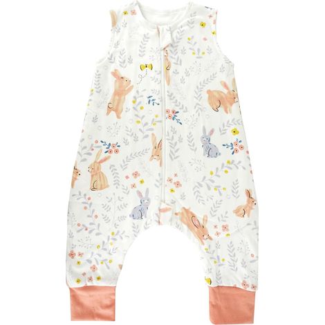 Gigoteuse à Pieds 1.0 Tog 100% Coton Sac de Couchage avec Jambes Sac de Couchage Toute L'année Bébé Gigoteuse pour Garçon Fille