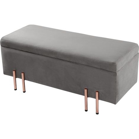 Banco de almacenaje 100 x 40 x 42 cm gris 030008967 (1/5)