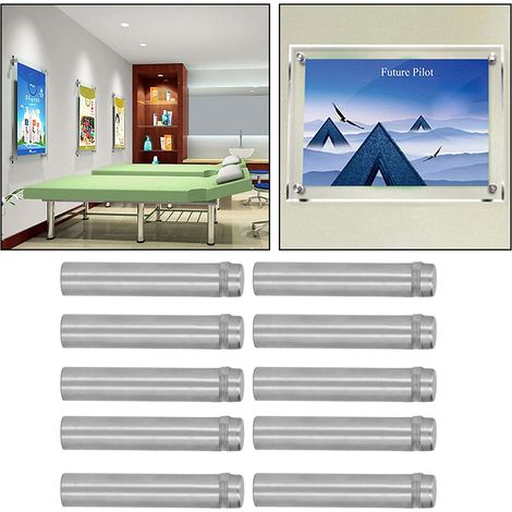 12 Vis à colonne en acier inoxydable 12x60MM pour fixation de panneaux avec chevilles murales