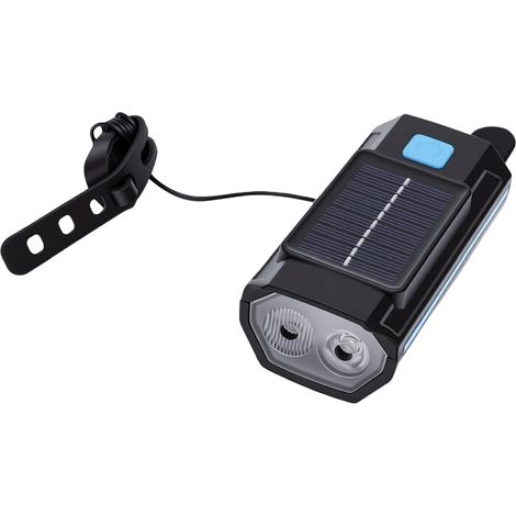 Feu Avant de Vélo, Haute luminosité Rechargeable avec Klaxon 120 DB, Batterie 1200 MAh pour Le Cyclisme Nocturne en Montagne (1/5)