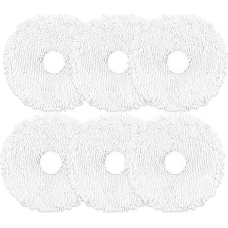 Replacement Wipes for Eureka J12 Ultra and Mise a V12, Accessories for Robot Vacuum Cleaner, Soft Microfiber Wipes, Pack of 6 (1/5)