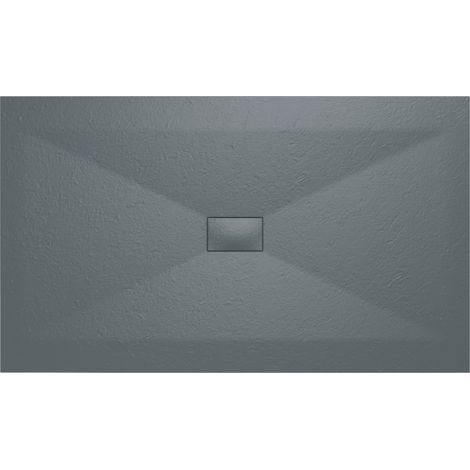 Aquariss SMC Slate Effect Shower Enclosure Tray Base 100cm Wide and Length 170cm Anthracite
