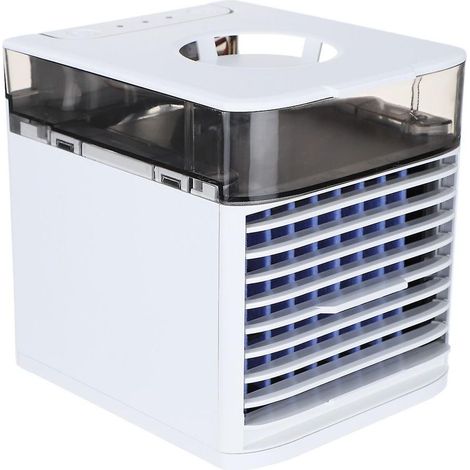 Mini-USB-Tragbare Klimaanlage, Luftkühler mit Luftbefeuchter und Luftreiniger, Leiser Tischventilator - KZQ (1/4)