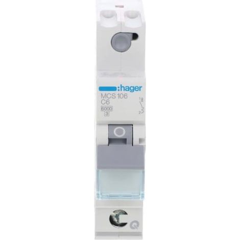Interruttore automatico MCB Icn=6000A 1P C 6A QuickConnect MCS106