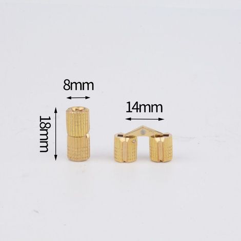 Charnière invisible cylindrique Diamètre : 8 mm (1/4)