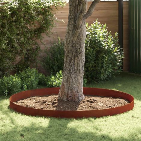 Raseneinfassung 4 pcs Rostig 450 x 0,05 x 25 cm Wetterfeststahl (1/5)