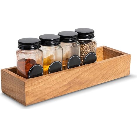 Rangement à Épices en Bois pour Cuisine 28 x 9 x 5cm (1/5)