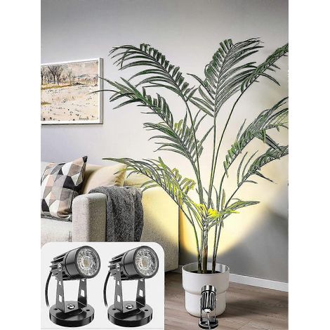 Spots LED 5 W pour éclairage indirect d'intérieur éclairage ascendant pour plantes 3 modes de température de couleur lot de 2 (1/5)
