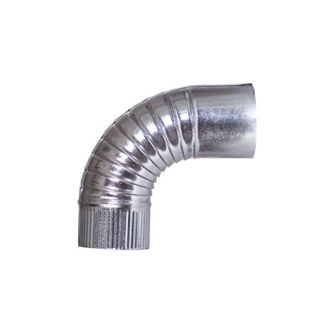 THECA codo 90g estufa galvan. 150mm. , Codo de estufa galvanizado 0,5mmAngulo 90ºAncho 150mm.
