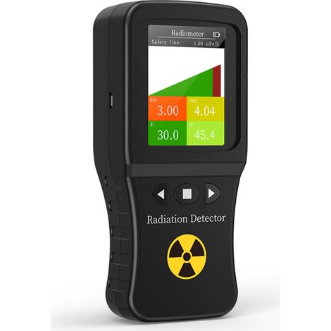 Détecteur de rayonnement nucléaire multifonctionnel, appareil de détection de l'intensité des rayonnements X, β et γ, surveillance en temps réel, écran couleur 2,8 pouces avec alarme sonore.