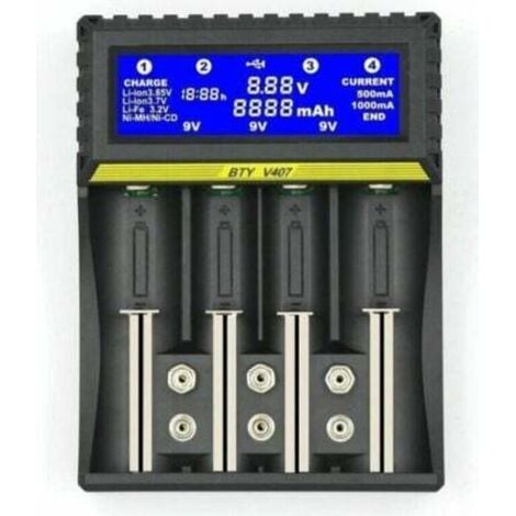 [NEVER USED] BTY407 Multifunctional Battery Charger for 18650 Li-ion/NiMH/NiCd/5AA/7AAA/9V Batteries