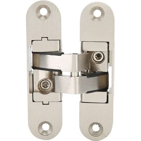 Charnière invisible pour portes, dissimulée croisée réglable pour portes pliantes accessoire de quincaillerie de meubles à faible bruit, résistance à l'usure, ouverture de 180º(23 mm x 95 mm) (1/4)