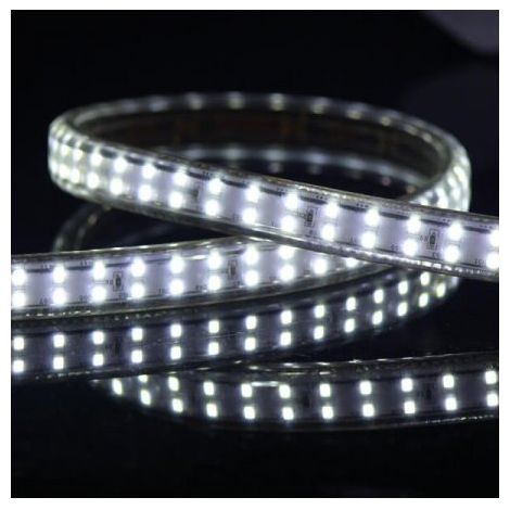 Bobina Striscia Led 220V Bianco Freddo Impermeabile IP67 Interno Esterno 1 Metro