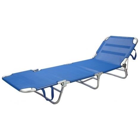 Brandina in alluminio con struttura rinforzata a 3 gambe lettino relax per casa mare e giardino