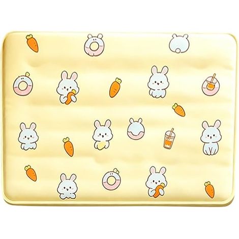 Tapis Rafraîchissant Gel pour Chien et Chat Tissu Frais Anti-Morsure Antidérapant Lavable Matelas Réfrigérant Étanche pour Panier Canapé Voiture Été (1/5)