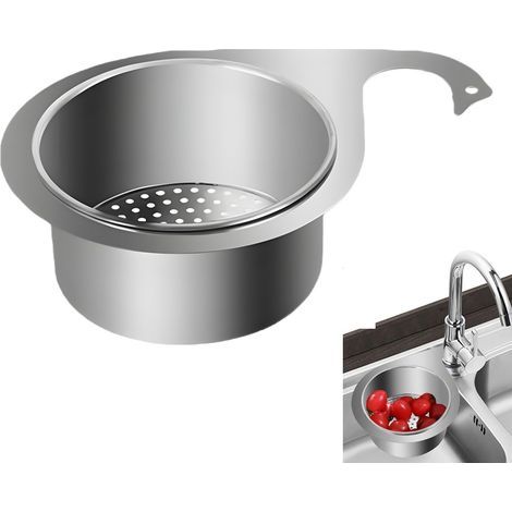 Sink Strainer Basket, Panier de Vidange D'évier en Acier Inoxydable en Forme de Cygne, Panier de Vidange d'angle pour Évier de Cuisine, Passoire Support de Rangement D'évier (1/4)