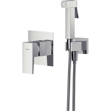 OMNIRES Fresh - Grifo de bidé empotrado, con ducha, con cuerpo de montaje, cromo SYSFRBI1CR