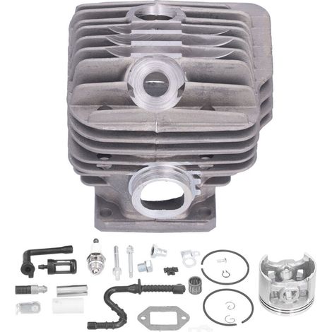 Kit di riparazione motore da 54 mm per pistone e cilindro di motosega - Include pistone, cilindro, rullo pressore, filtro carburante - Compatibile con modelli da 54 mm --Crezuo