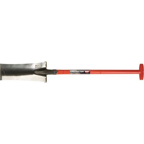Bêche drainante en fibre 380 x 140 mm – Longueur 850 mm – Poignée en T – Résistante jusqu'à 5 fois plus que le bois – Polet
