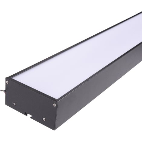 Jandei - Regleta lineal aluminio 24W 900x80mm superficie/colgar 4200K IP20 marco negro