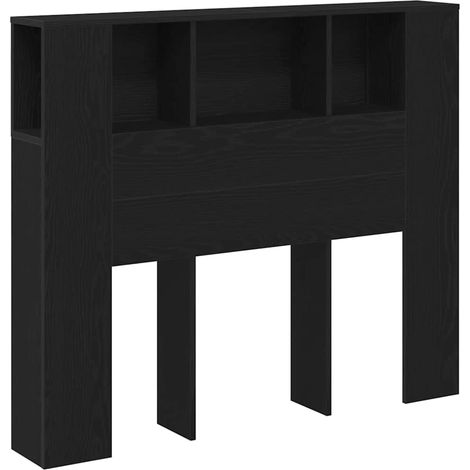 Maison Exclusive - Testata del letto Rovere Nero 120 x 18.5 x 102.5 cm