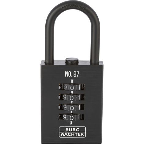 Zahlenvorhangschloss Numero 97 Schlosskörperbreite 40 mm Guss Anzahl Zahlenrollen 4 (1/4)