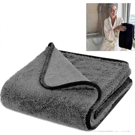 Chiffon de douche pour enlever l'eau dans la douche et le bain, chiffon de séchage brillant XXL, séchage rapide (1/5)