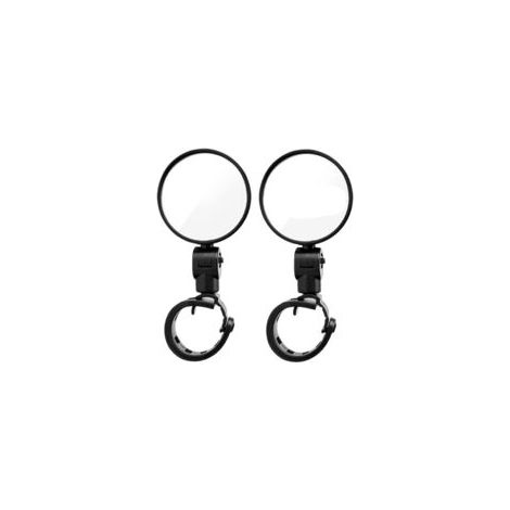 Adecuado para espejos retrovisores de motocicletas y bicicletas Lntyq, montaje en manillar, rotación de 180 grados, gran angular ajustable, reflector de espejo convexo mejorado, paquete de 2 unidades.