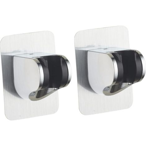 Support de pommeau de douche réglable en 2 pièces, fixation par ventouse robuste, support de douche en ABS (1/5)